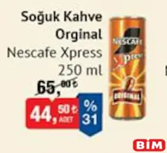 NESCAFE XPRESS ORİGİNAL SOĞUK KAHVE 250 ML